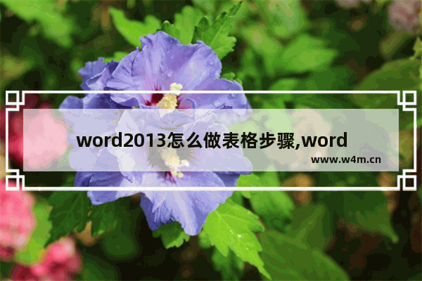 word2013怎么做表格步骤,word表格的制作方法初学者