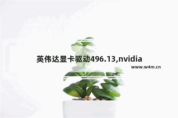 英伟达显卡驱动496.13,nvidia geforce系列显卡驱动391.01版