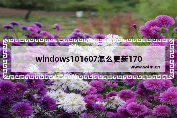 windows101607怎么更新1703,win101607升级1909