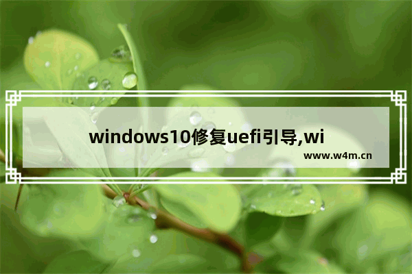 windows10修复uefi引导,windows引导修复和uefi引导修复