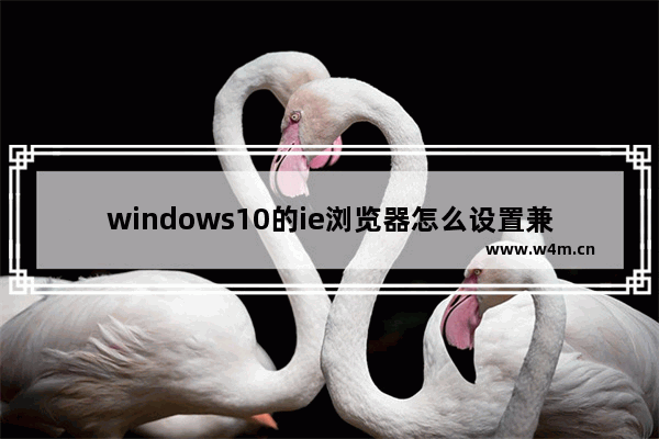 windows10的ie浏览器怎么设置兼容模式,win10系统ie浏览器怎么设置兼容性