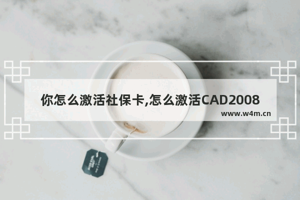 你怎么激活社保卡,怎么激活CAD2008