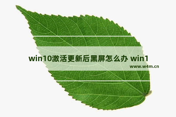 win10激活更新后黑屏怎么办 win10激活后更新黑屏解决方法