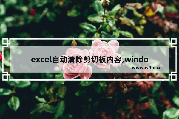 excel自动清除剪切板内容,windows10剪切板怎么使用