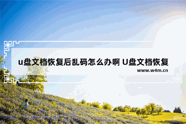 u盘文档恢复后乱码怎么办啊 U盘文档恢复后乱码解决方法