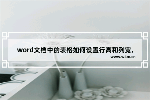 word文档中的表格如何设置行高和列宽,word2010设置表格列宽行高怎么设置_1