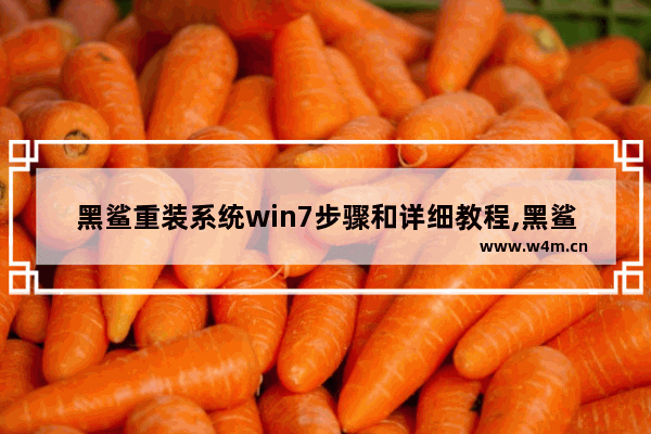 黑鲨重装系统win7步骤和详细教程,黑鲨装机大师u盘重装win7系统教程