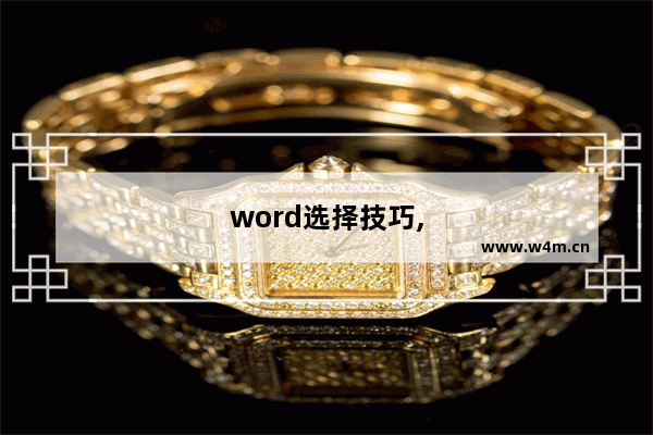 word选择技巧,