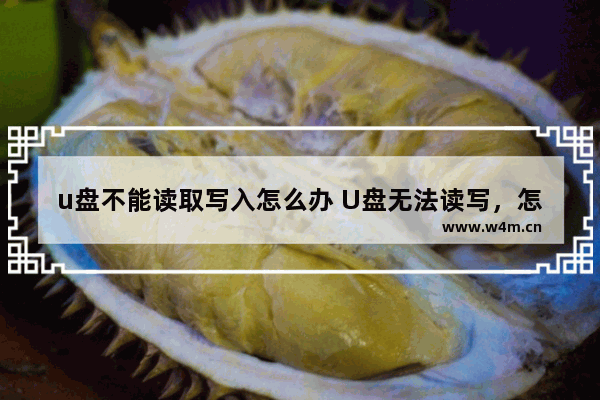 u盘不能读取写入怎么办 U盘无法读写，怎么解决？