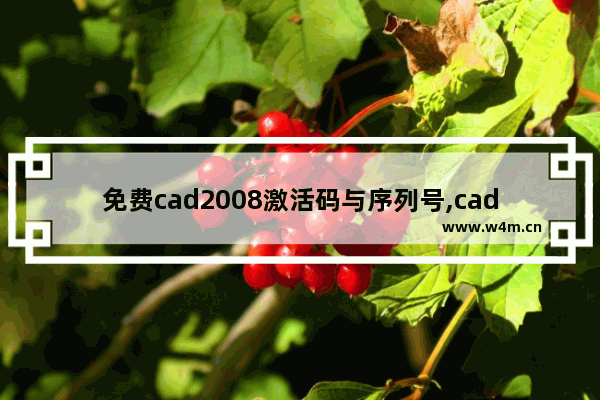 免费cad2008激活码与序列号,cad2007激活码