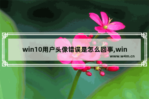 win10用户头像错误是怎么回事,win10用户头像错误 设置用户头像失败,请再试一次