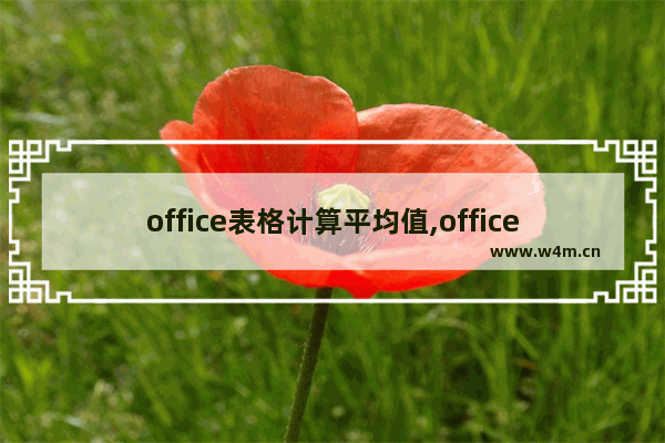 office表格计算平均值,office平均值公式