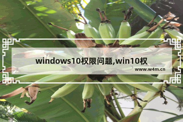 windows10权限问题,win10权限控制