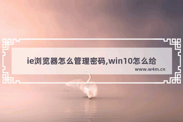 ie浏览器怎么管理密码,win10怎么给ie浏览器设置密码