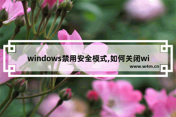 windows禁用安全模式,如何关闭windows10安全模式