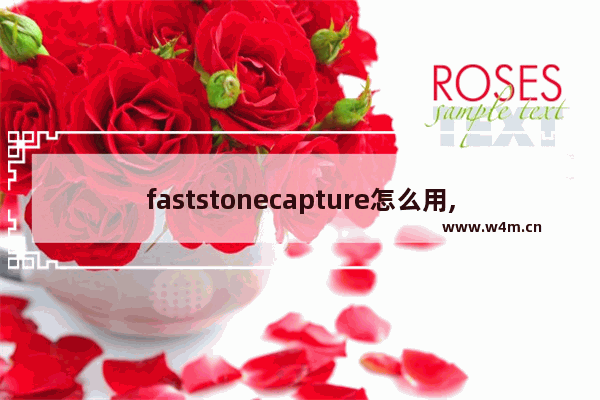 faststonecapture怎么用,faststone capture安装教程