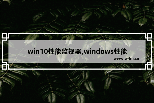 win10性能监视器,windows性能监视器 命令