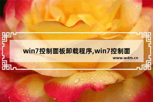 win7控制面板卸载程序,win7控制面板删除不了程序