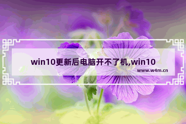 win10更新后电脑开不了机,win10更新系统后显卡无法正常使用