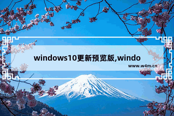 windows10更新预览版,windows10专业版insider preview