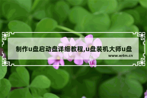 制作u盘启动盘详细教程,u盘装机大师u盘启动盘制作教程