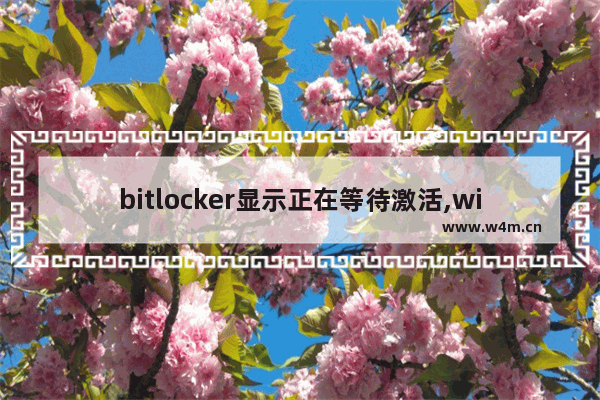 bitlocker显示正在等待激活,win10解锁硬盘Bitlocker驱动器时无响应