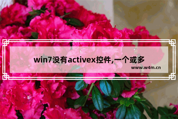 win7没有activex控件,一个或多个activex控件无法显示