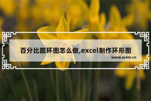 百分比圆环图怎么做,excel制作环形图并在图上显示百分比