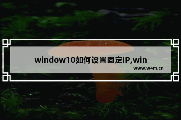 window10如何设置固定IP,win10设固定IP