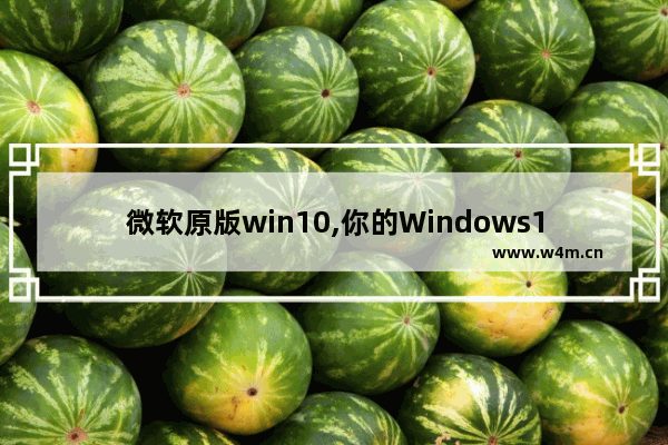 微软原版win10,你的Windows10版本即将