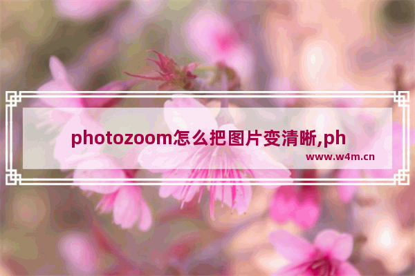 photozoom怎么把图片变清晰,photoshop放大图片不失真