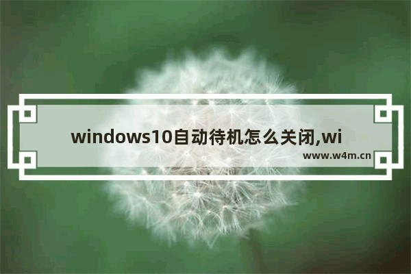 windows10自动待机怎么关闭,windows系统取消待机