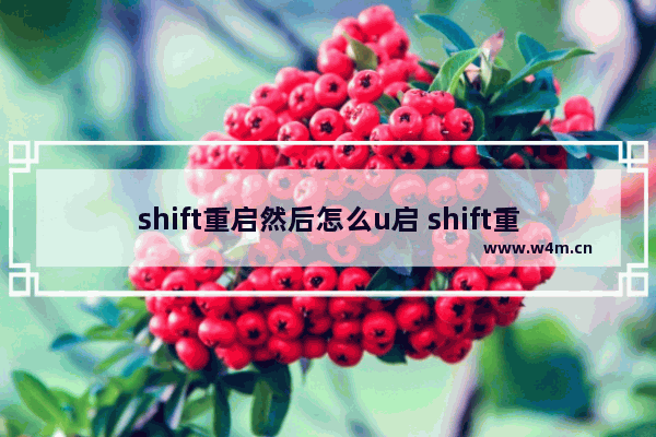 shift重启然后怎么u启 shift重启后如何进入U盘启动