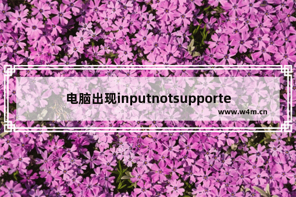 电脑出现inputnotsupported怎么解决,开机显示inputnotsupported