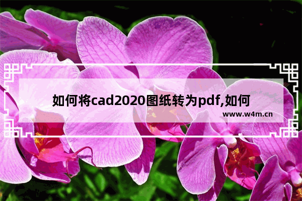 如何将cad2020图纸转为pdf,如何将autocad图纸转为pdf