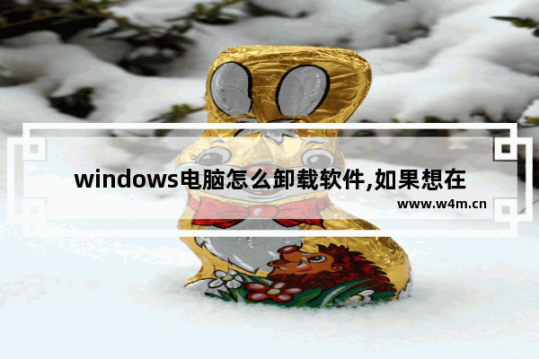 windows电脑怎么卸载软件,如果想在windows中完全卸载