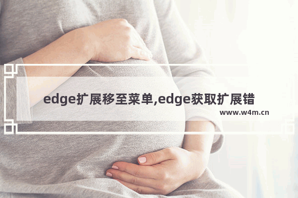 edge扩展移至菜单,edge获取扩展错误