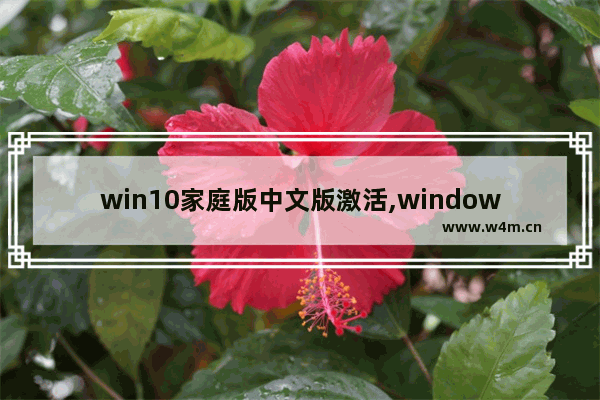 win10家庭版中文版激活,windows10家庭版激活码