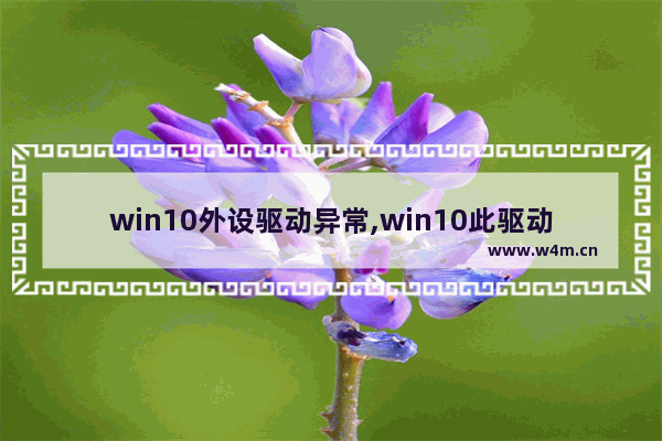 win10外设驱动异常,win10此驱动器存在问题