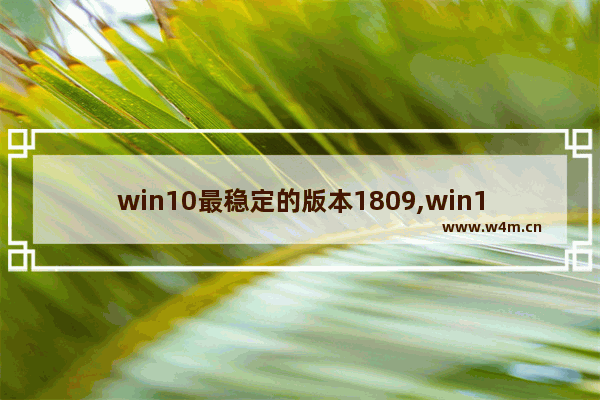 win10最稳定的版本1809,win10 1803更新