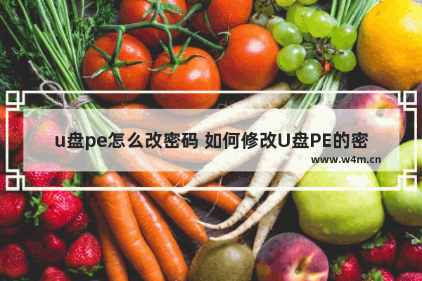 u盘pe怎么改密码 如何修改U盘PE的密码？