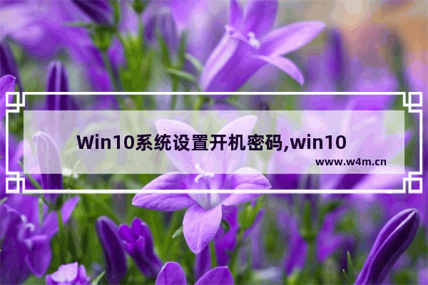 Win10系统设置开机密码,win10 设置开机密码