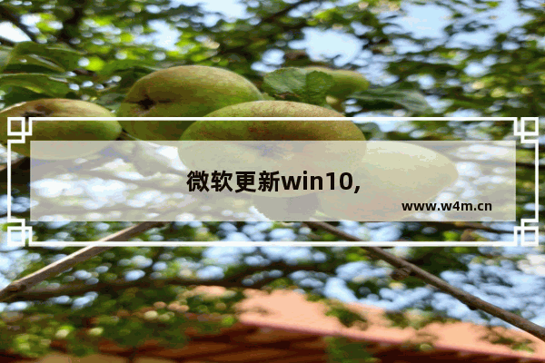 微软更新win10,