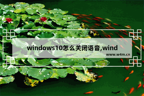 windows10怎么关闭语音,windows关闭语音讲述