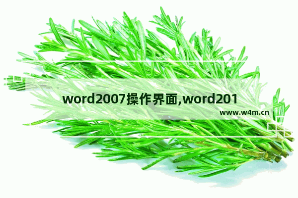 word2007操作界面,word2010界面详细介绍