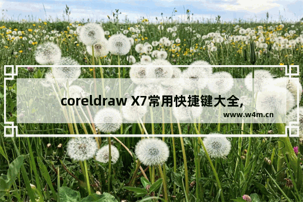 coreldraw X7常用快捷键大全,coreldraw x7转曲在哪里