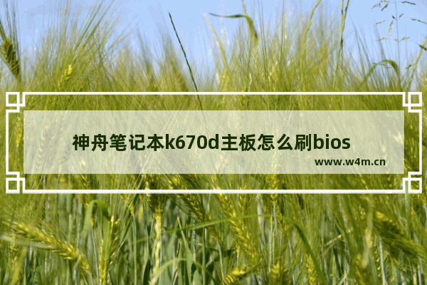 神舟笔记本k670d主板怎么刷bios 神舟K670D笔记本如何更新BIOS