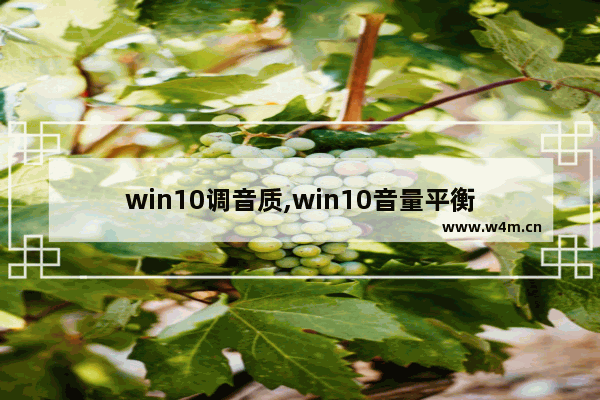 win10调音质,win10音量平衡