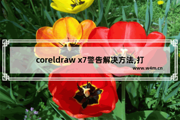 coreldraw x7警告解决方法,打开coreldraw提示错误1