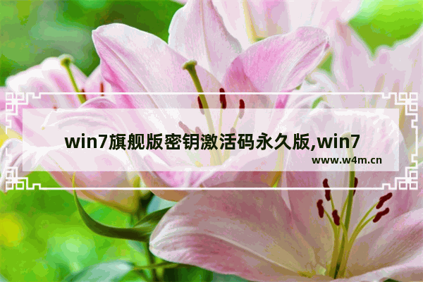 win7旗舰版密钥激活码永久版,win7激活密钥下载